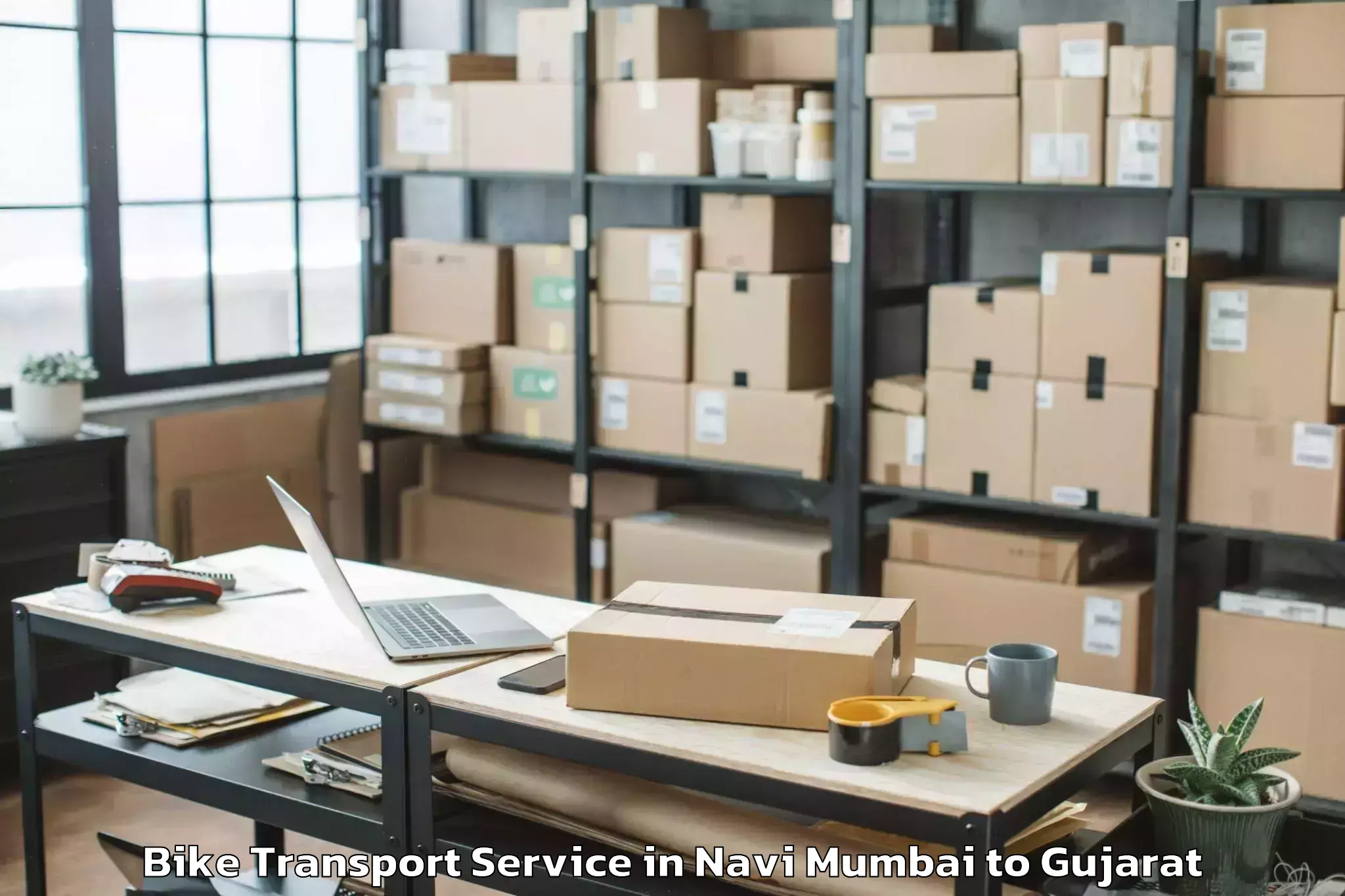 Affordable Navi Mumbai to Mangrol Bike Transport